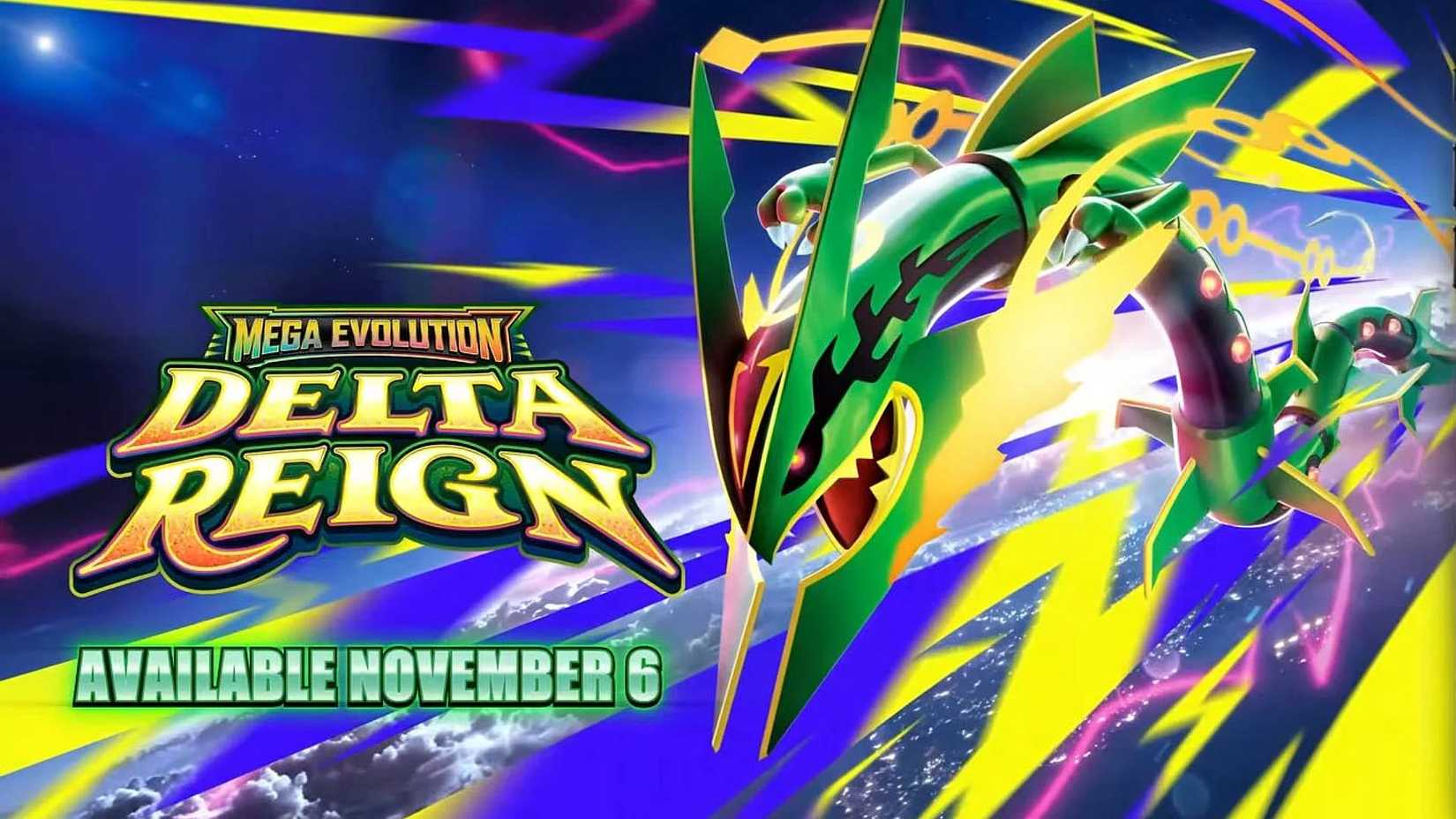 The art for the Delta Reign Pokemon TCG set.