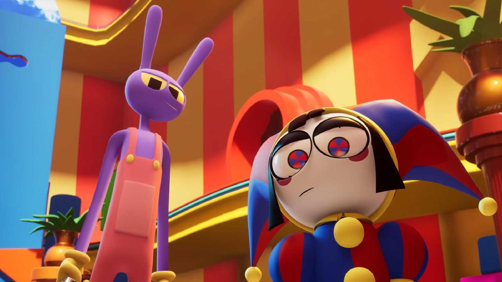 Pomni and Jax from The Amazing Digital Circus