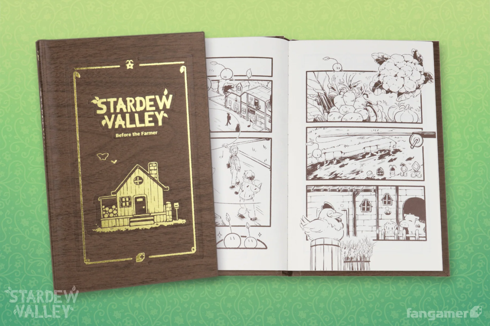 התמונה מציגה את הרומן הגרפי של Stardew Valley: Before the Farmer