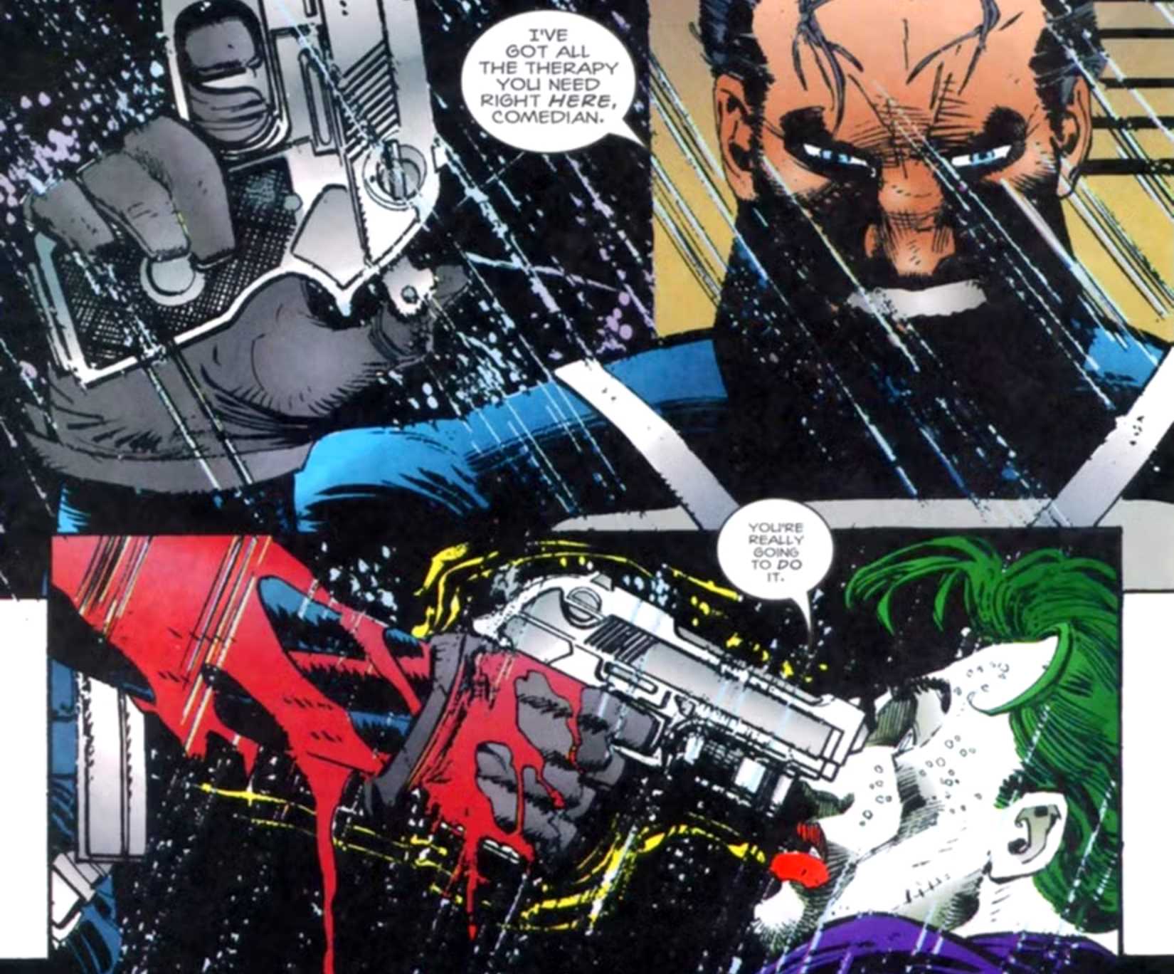 punisher threatens the joker