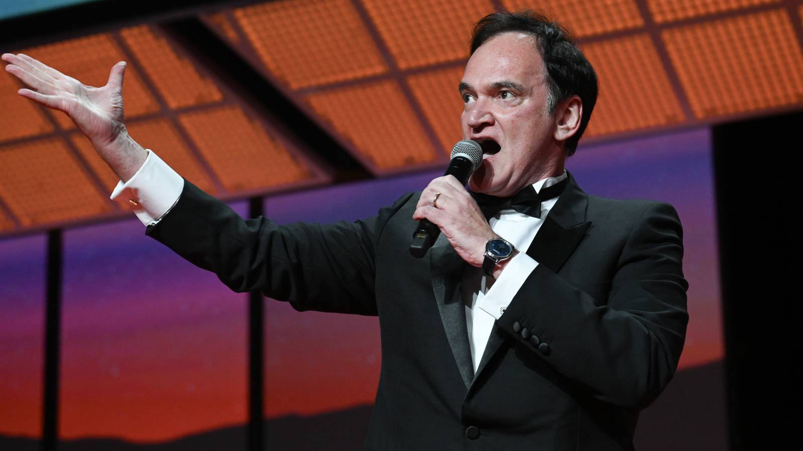 Quentin Tarantino em evento cinematográfico