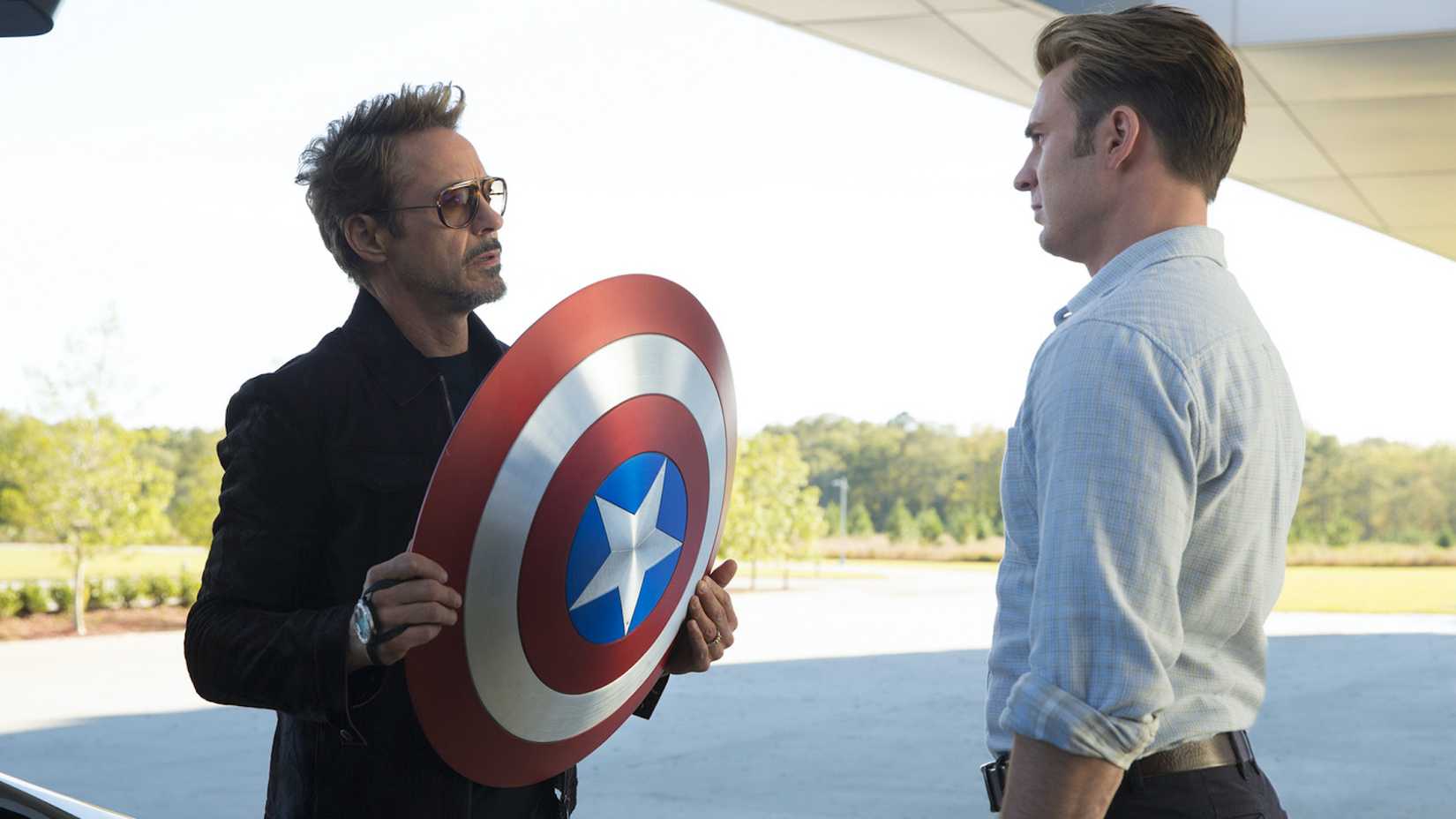 Robert Downey Jr. and Chris Evans in Avengers: Endgame