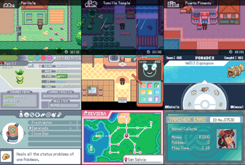 Pokemon Polaris ROM hack collection of screenshots
