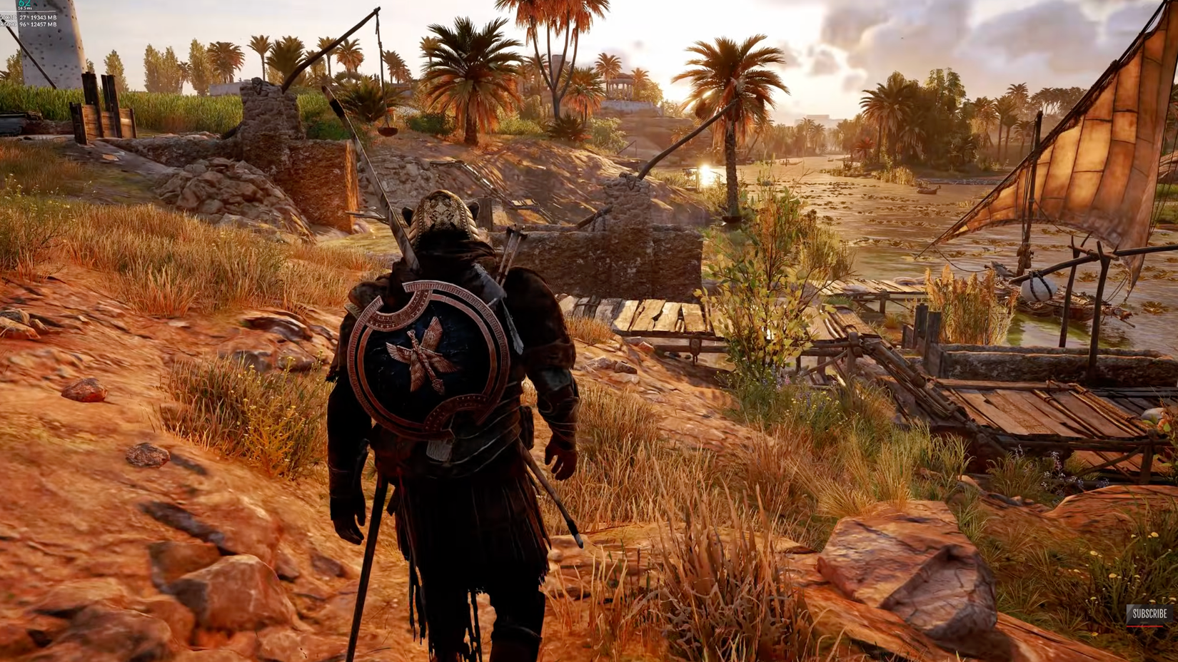 התמונה מציגה רימאסטר לא רשמי של 8K של Assassin's Creed Origins