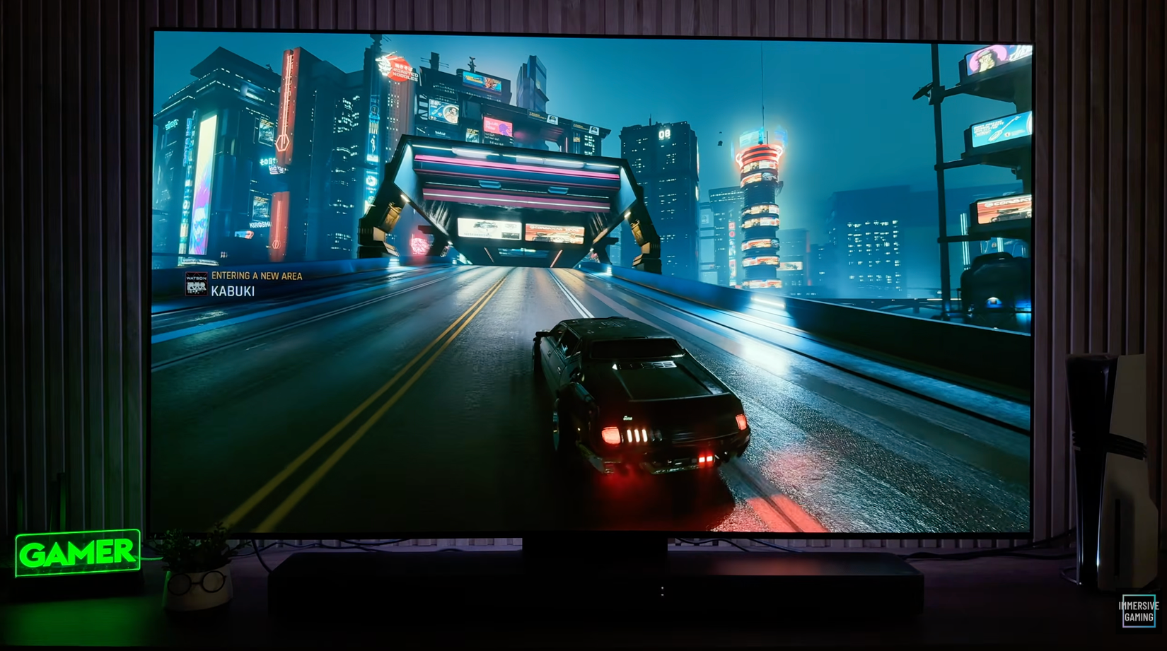 Image shows Cyberpunk 2077 courtesy of Immersive Gaming