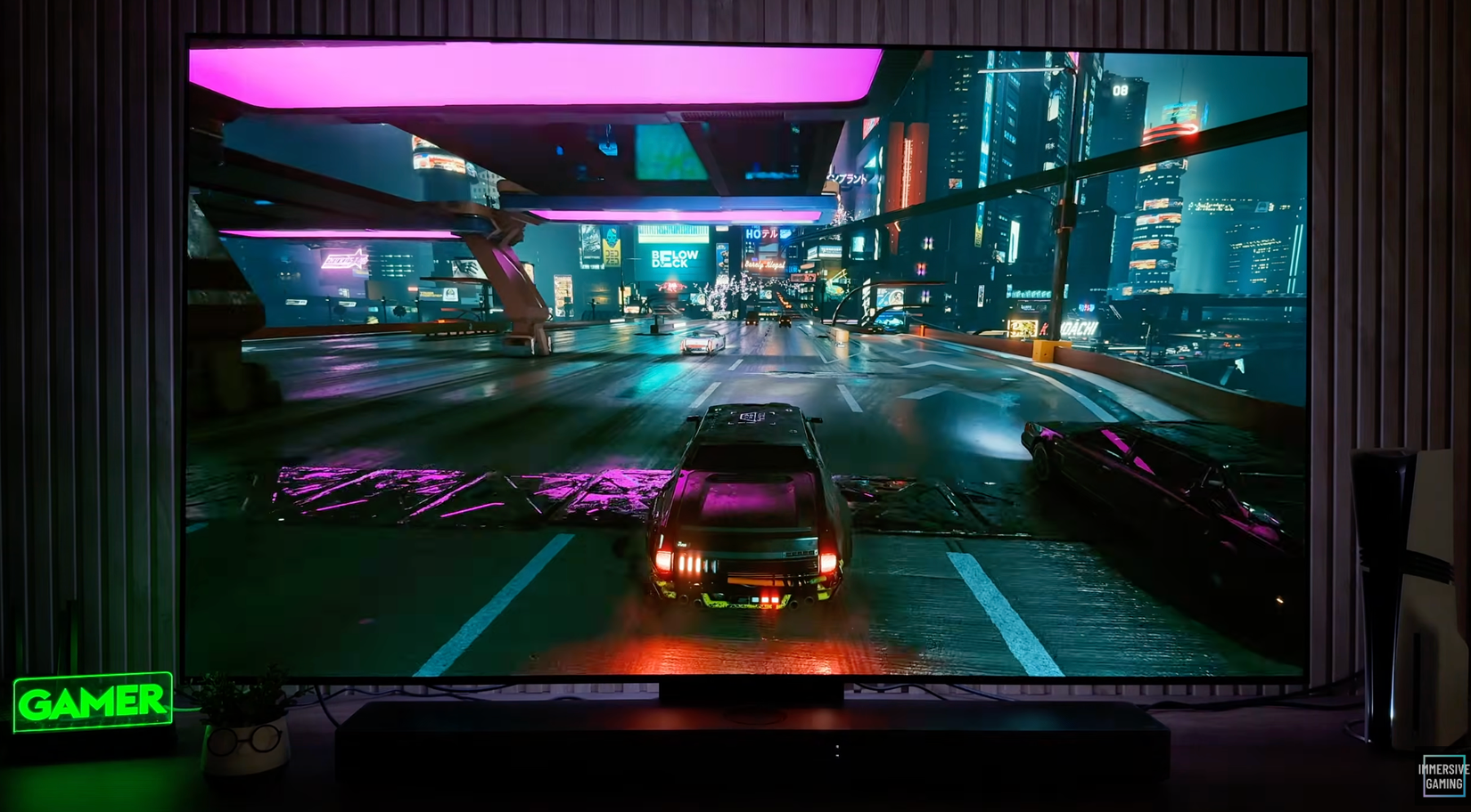 Image shows Cyberpunk 2077 courtesy of Immersive Gaming