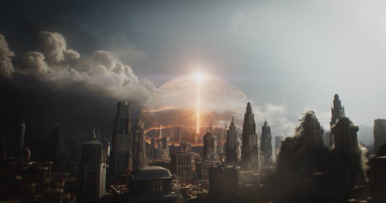 Argo City em Krypton no filme Supergirl