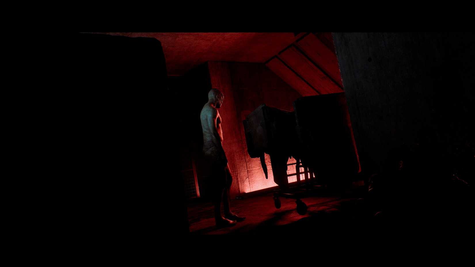 Silent Hill Townfall enemy monster standing in a dark red room-1