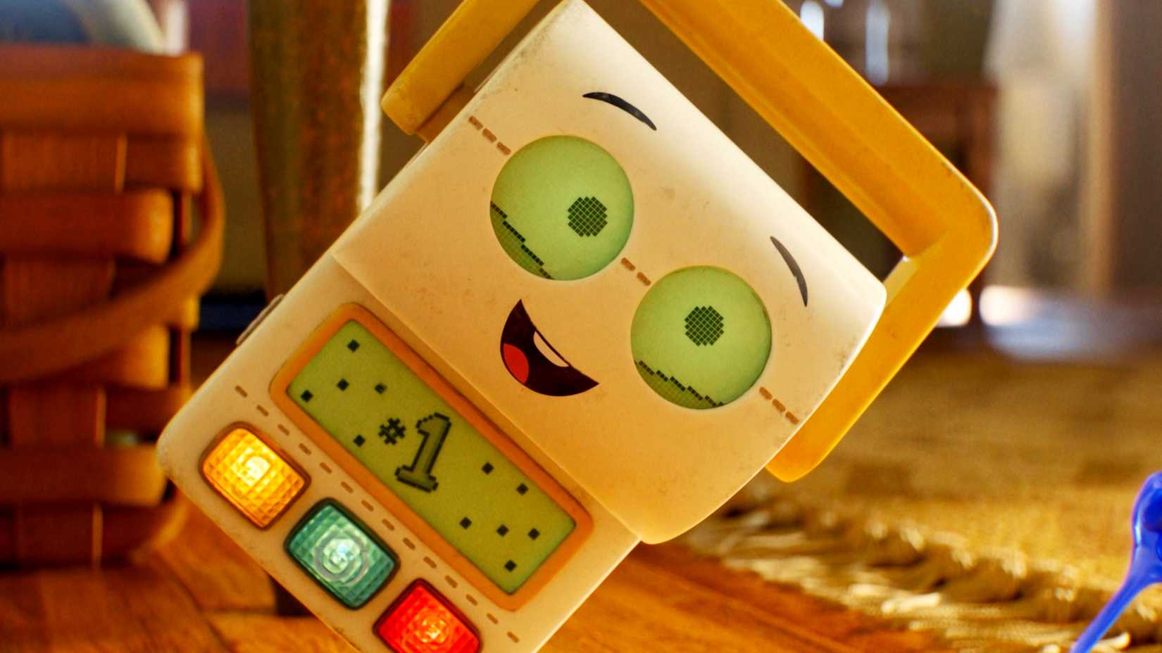 Smarty Pants cheerfully leaning into frame in Toy Story 5