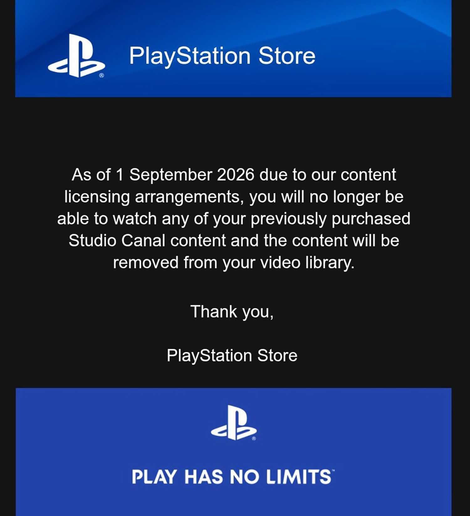 Sony Canal Studio Announcment