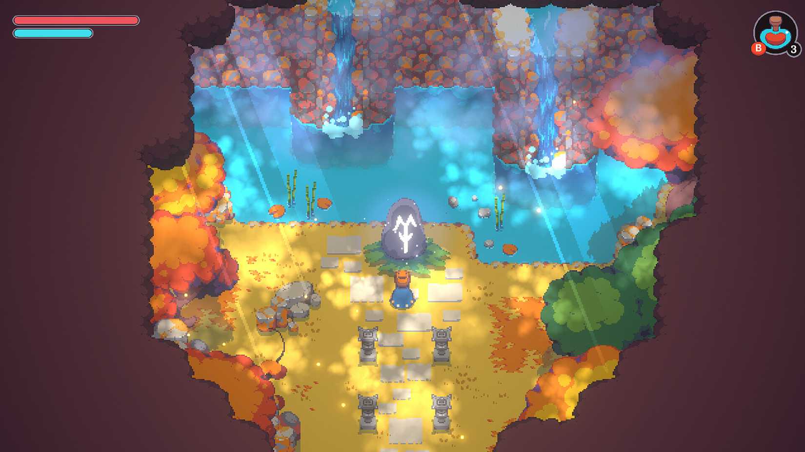 Image shows gameplay from Kloa - Child of the Forest