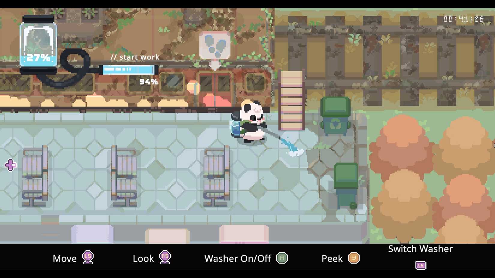 Image shows gameplay from Bao Bao's Cozy Cleaning Services