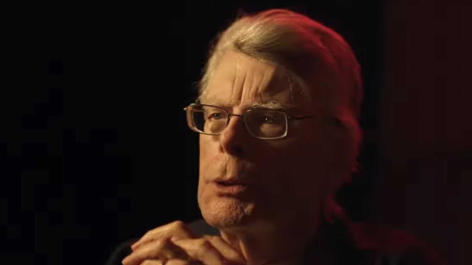 Stephen King looking throughtful in Chain Reactions 2024