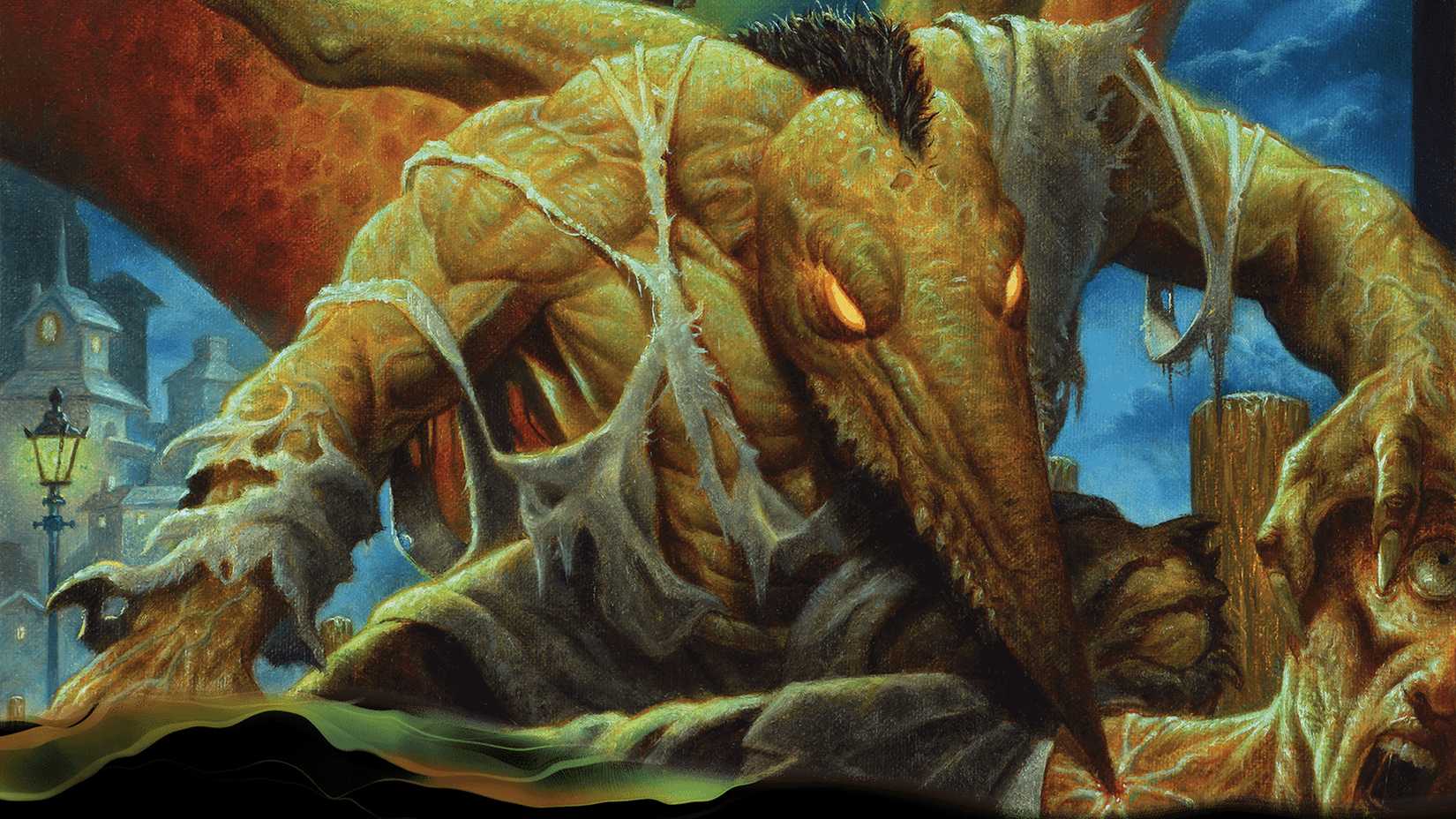 A strigoi sucking blood from its target in D&D
