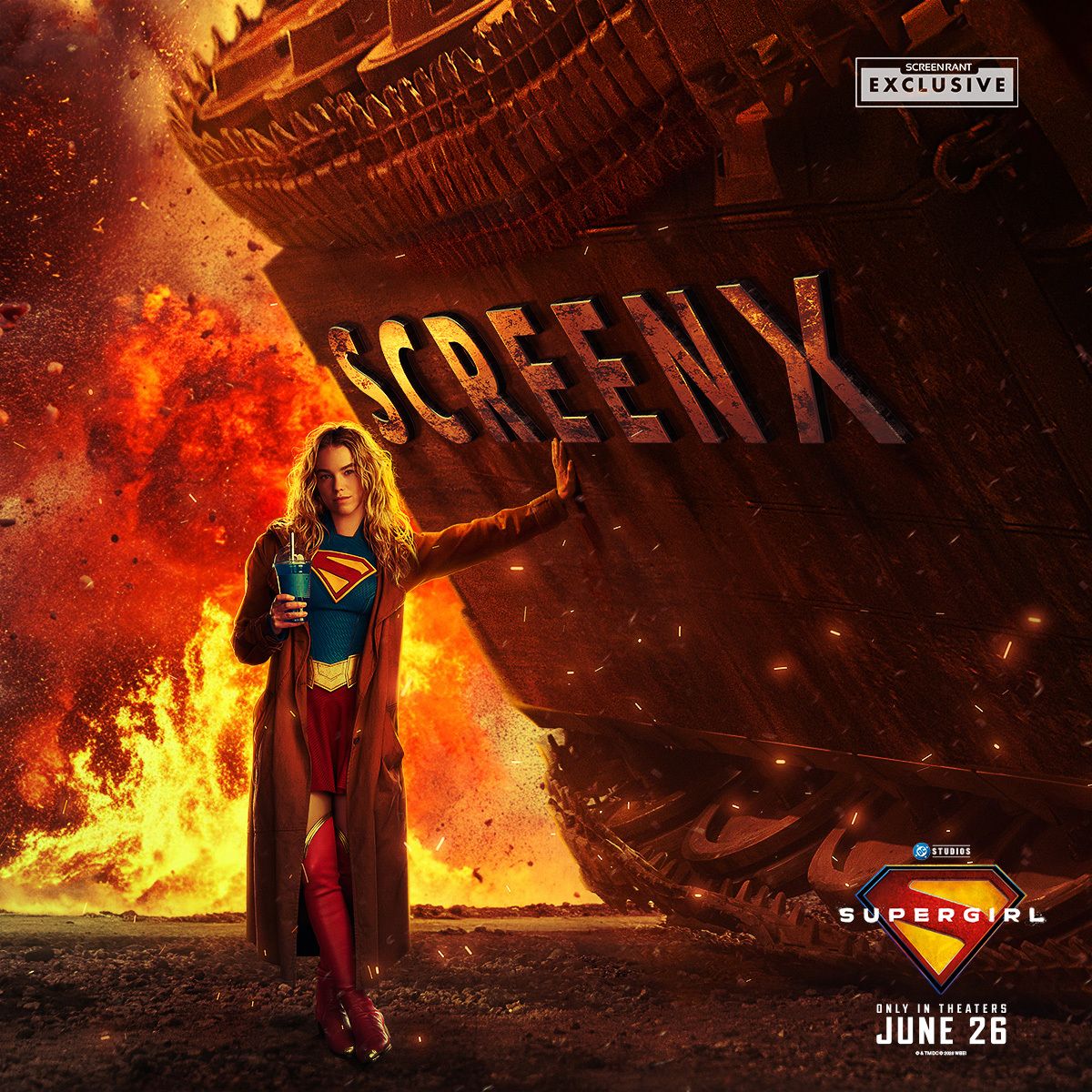 Cartaz quadrado de Supergirl para o formato SCREENX
