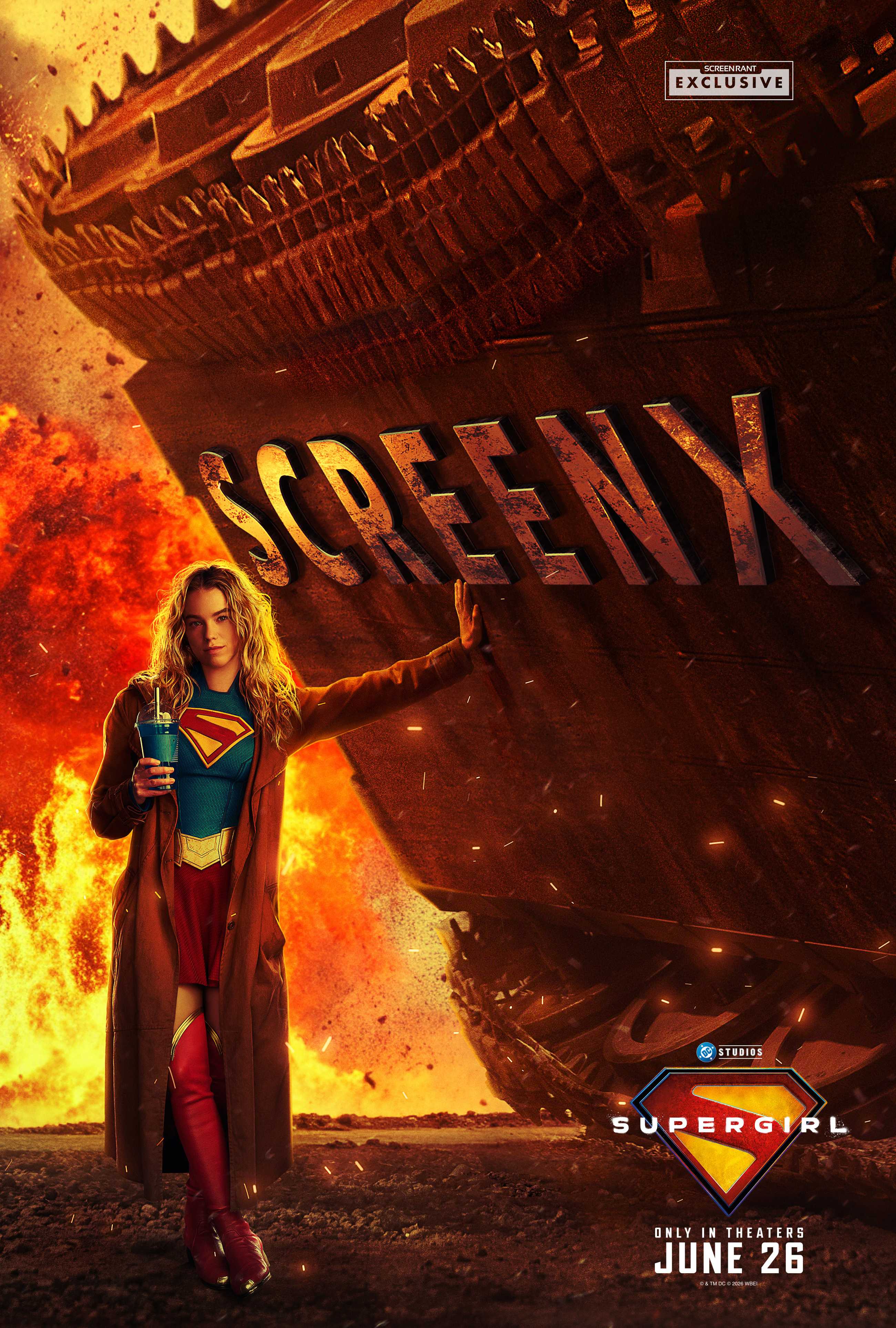 supergirl 2026 screenx poster screenrant exclusive 2764x4096 watermarked