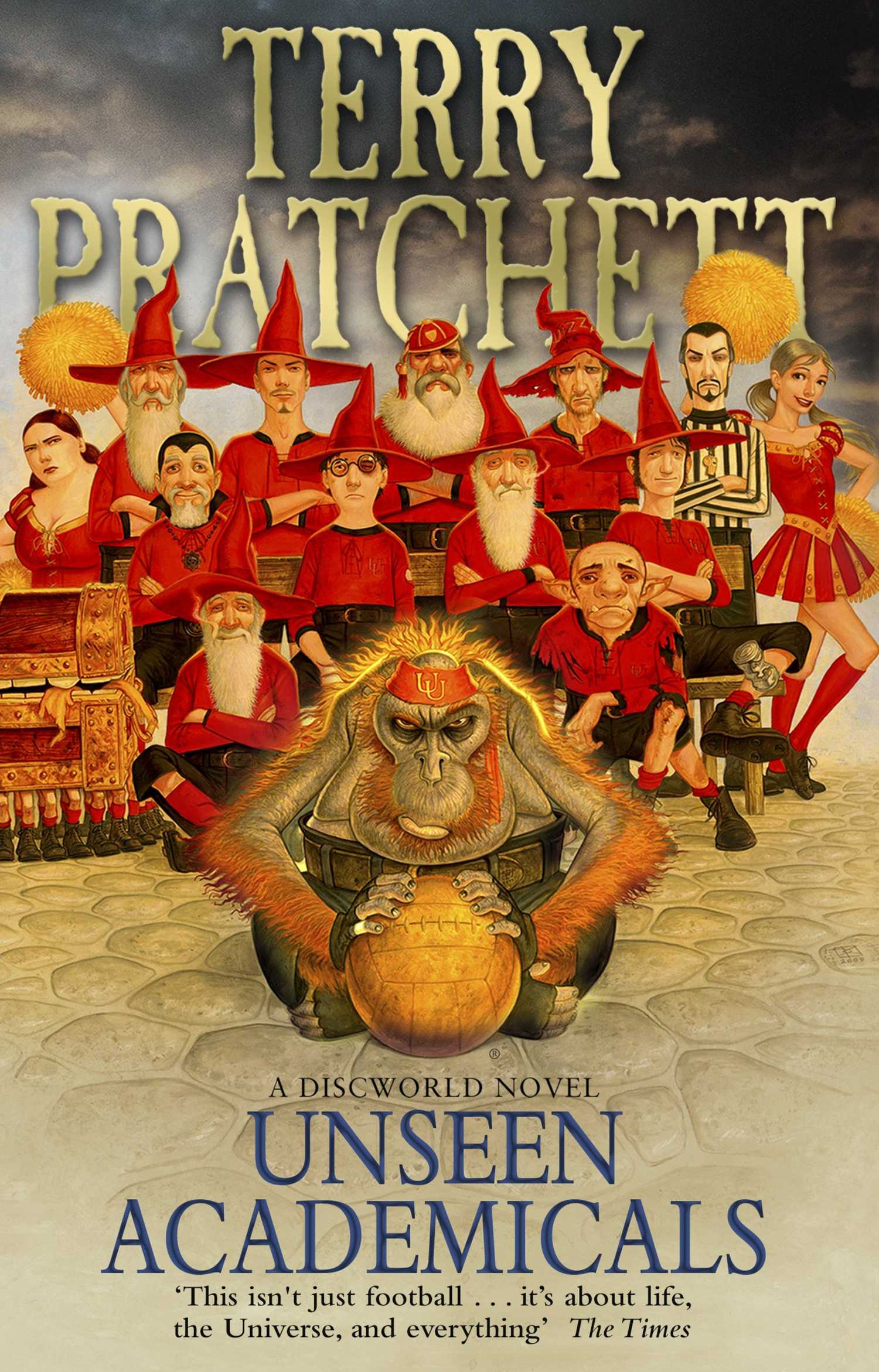 terry pratchett unseen academicals book cover showing the librarian