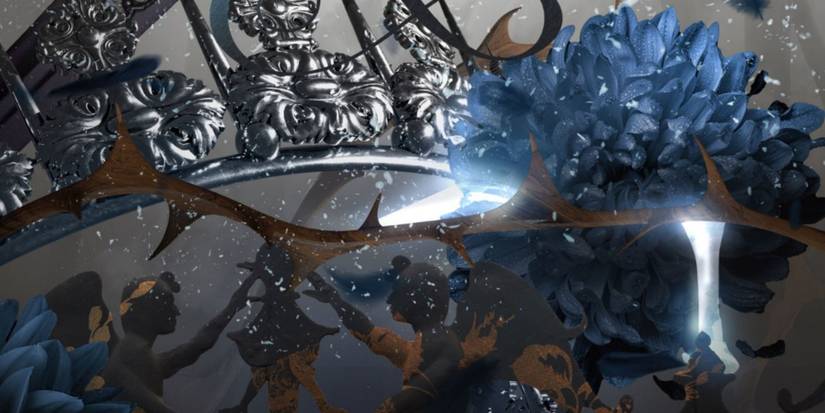 The Ashes & The Star Cursed King book cover shows a blue flower with thorns and a silver crown