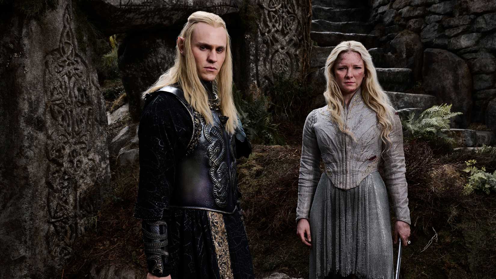 Sauron and Galadriel looking intense in Rings of Power