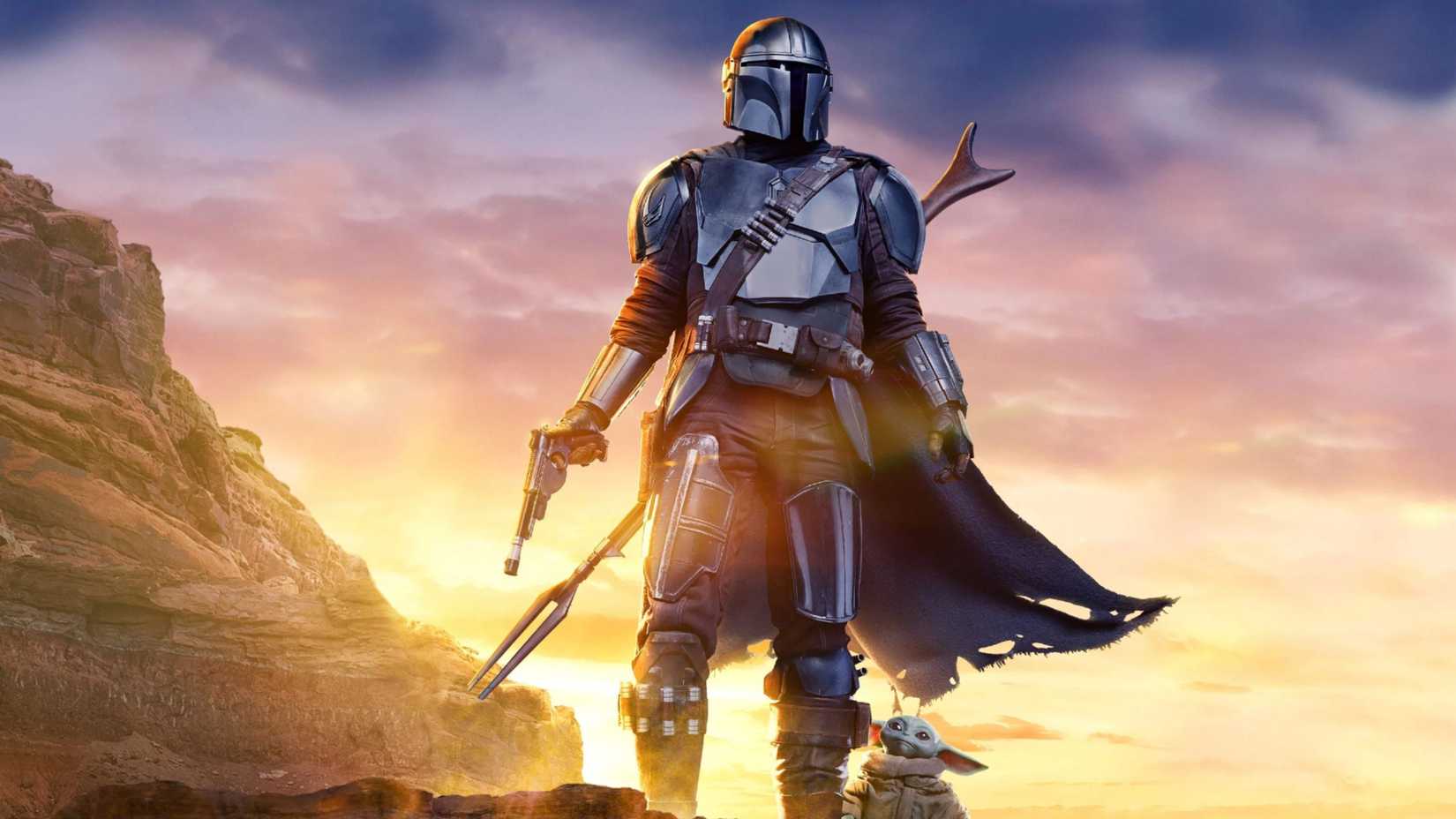 The Mandalorian and Grogu standing together in The Mandalorian and Grogu