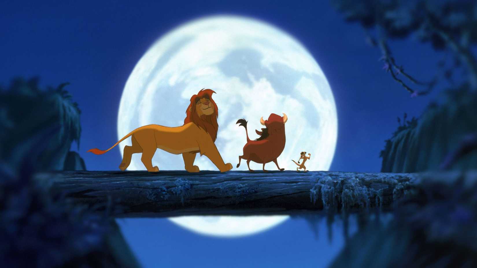 The moonlit night in The Lion King