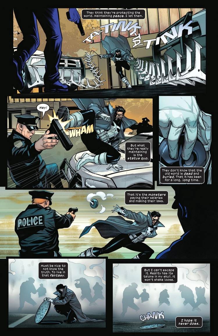 The Punisher dodges police in Ultimate Impact Reborn #2