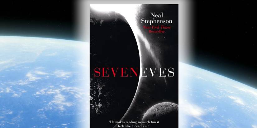 עטיפת הספר Seveneves נמצאת מול כדור הארץ