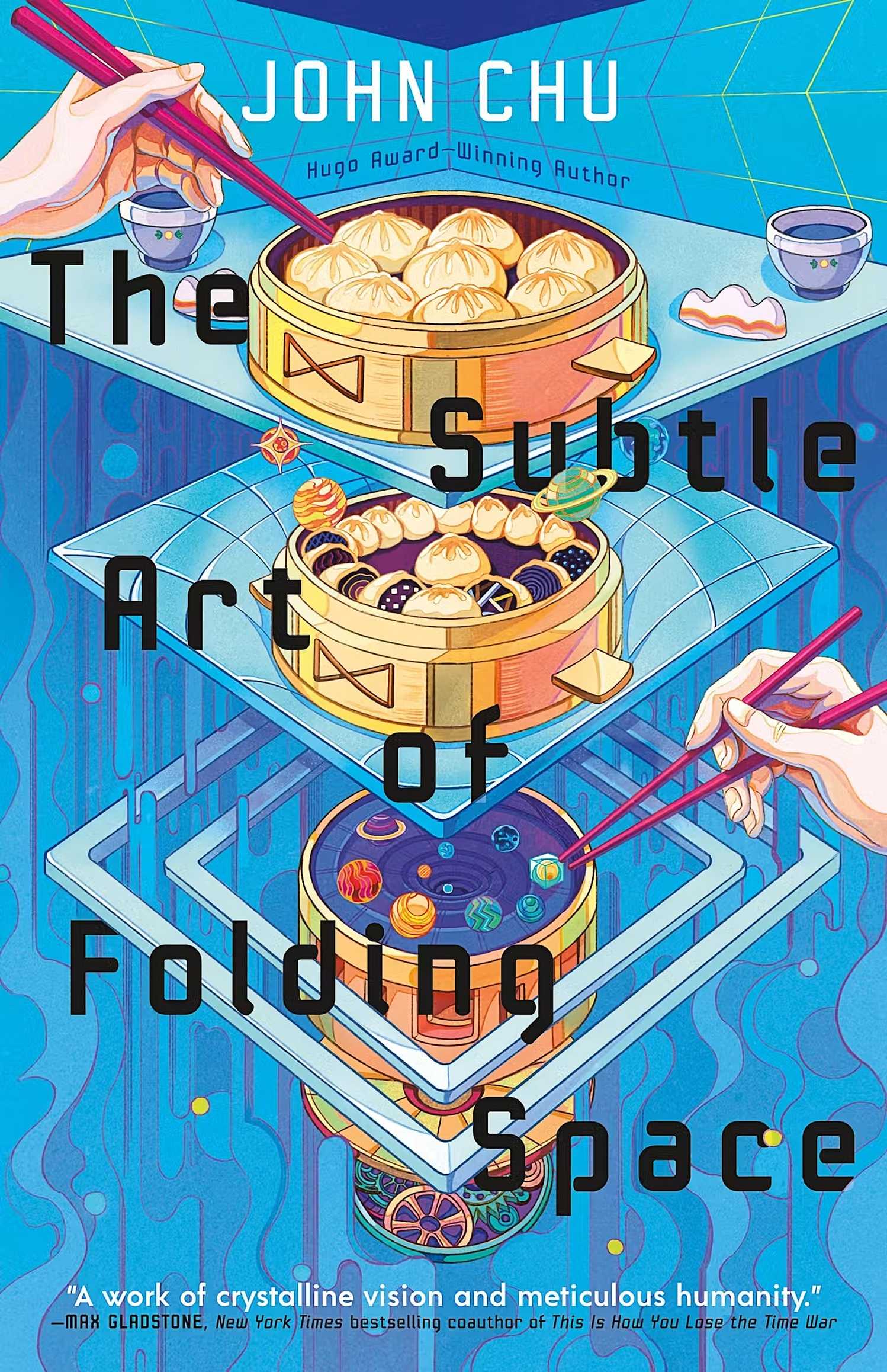 The Subtle Art of Folding Space book cover, featuring a bisection of a dinner plate