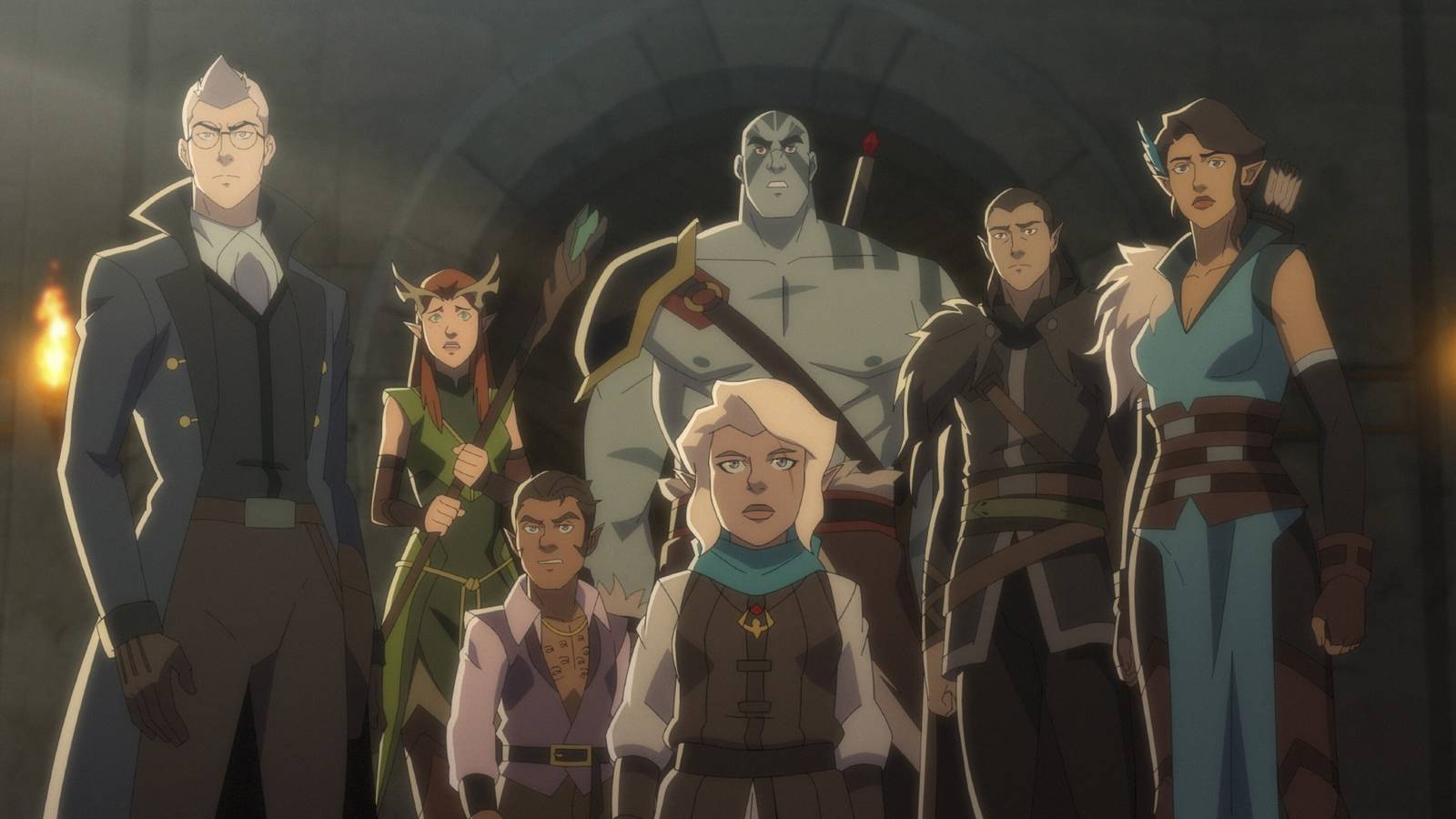 The team standing together in The Legend of Vox Machina