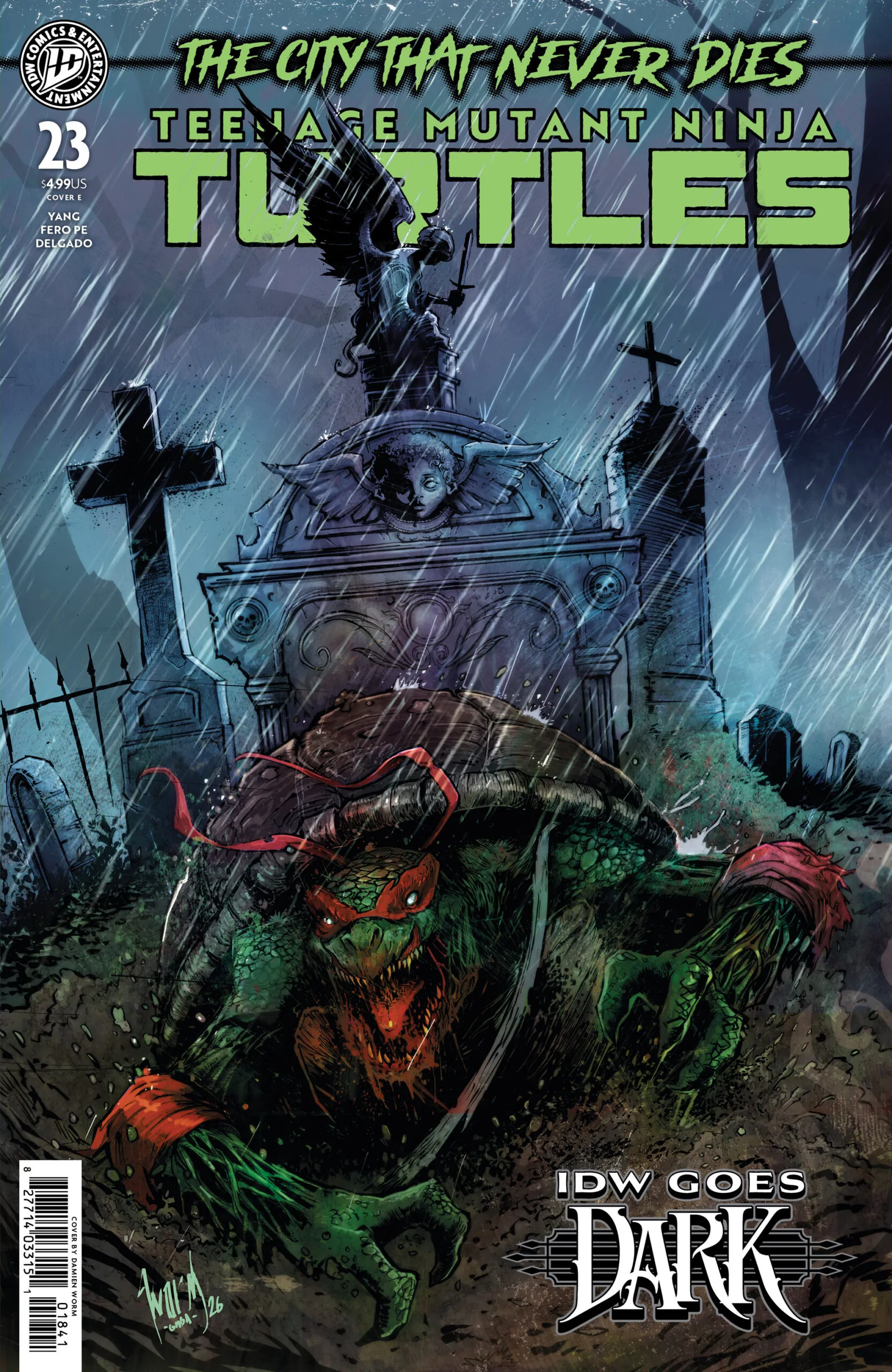 The Teenage Muntant Ninja Turtles #23 Raphael zombie cover