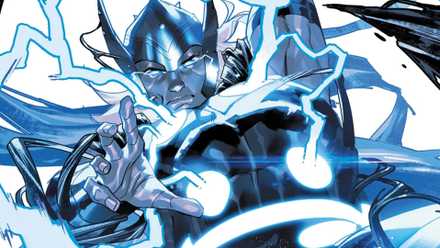 thor hurls lightning while bonded to venom
