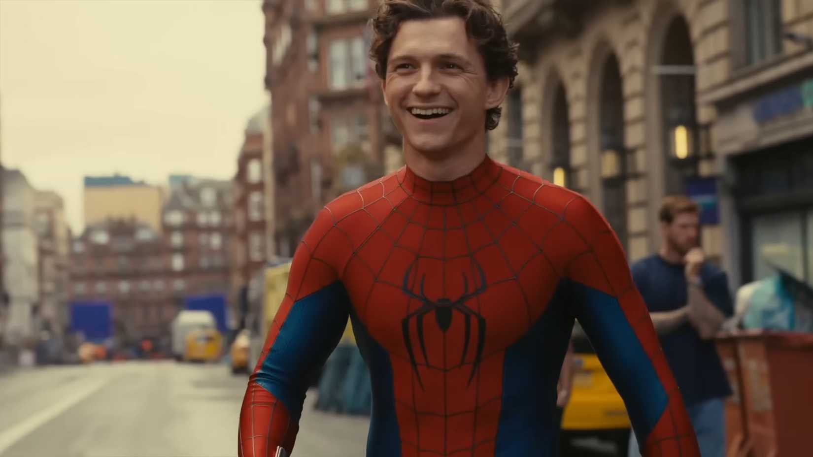 Tom Holland on the set of Spider-Man: Brand New Day