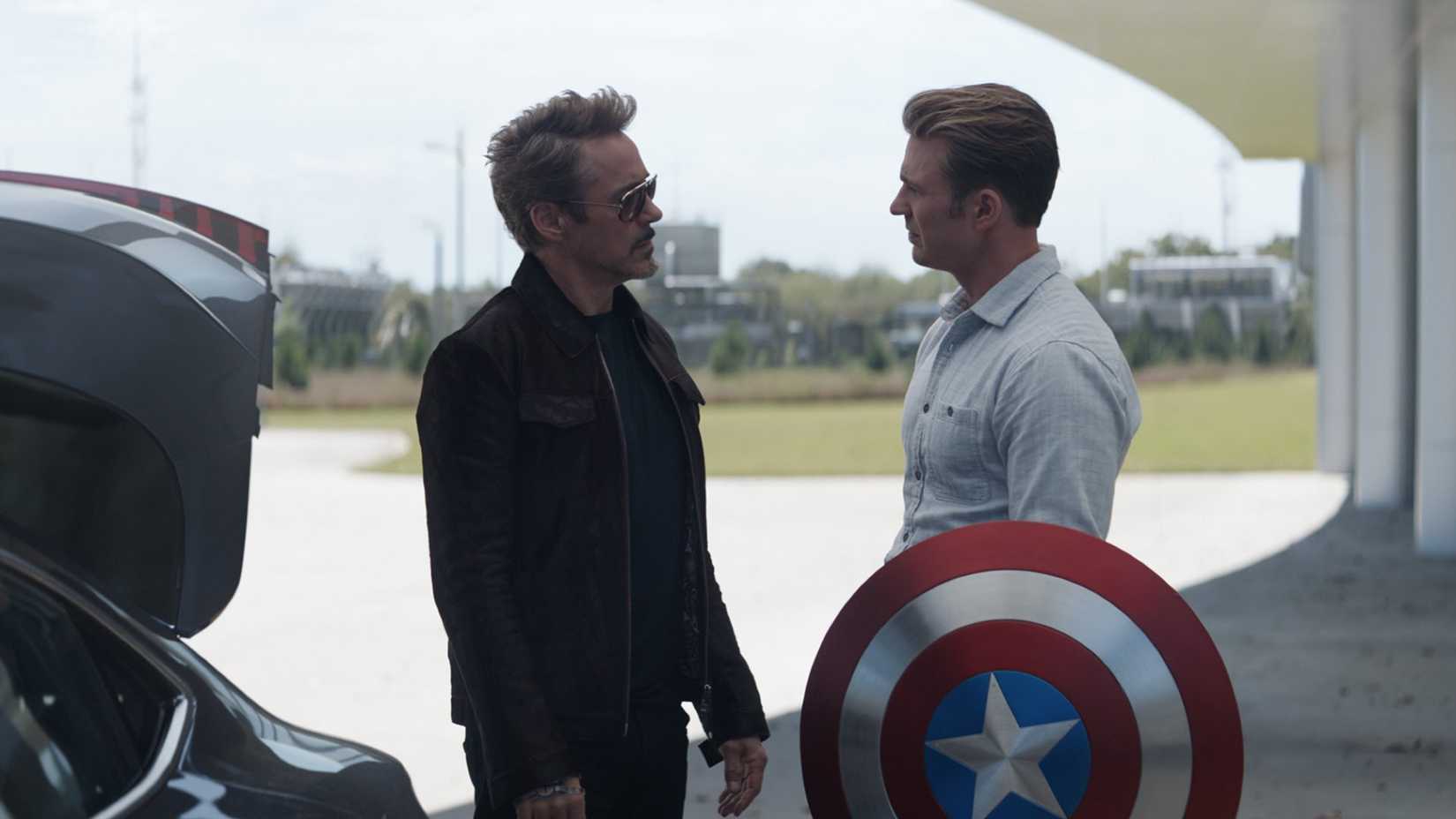Tony Stark and Steve Rogers in Avengers Endgame