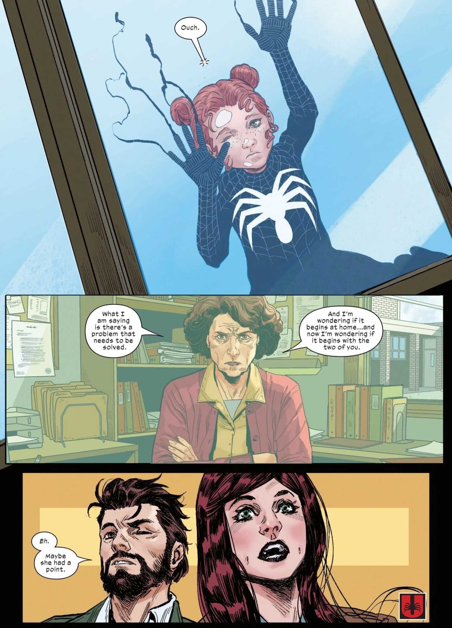 ultimate spider-man shows may using the venom suiot