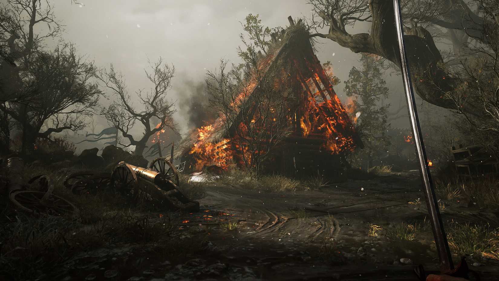 A house on fire in Valor Mortis