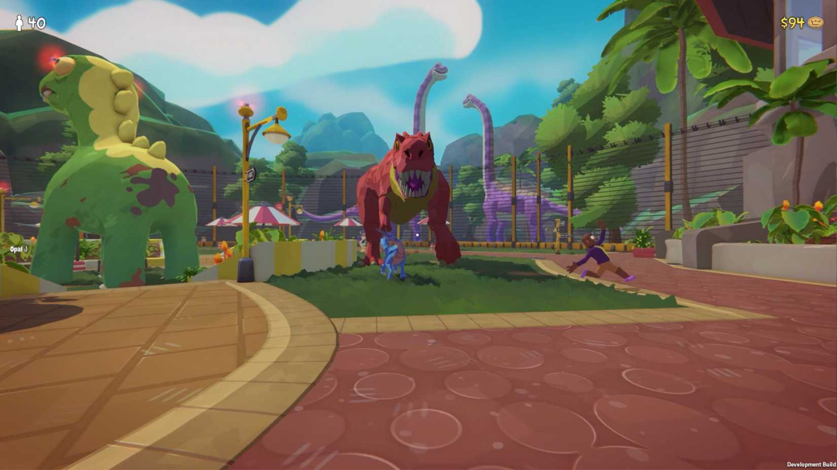בטוח מאוד של משחק Dino Park אורחים בורחים מ-TRex