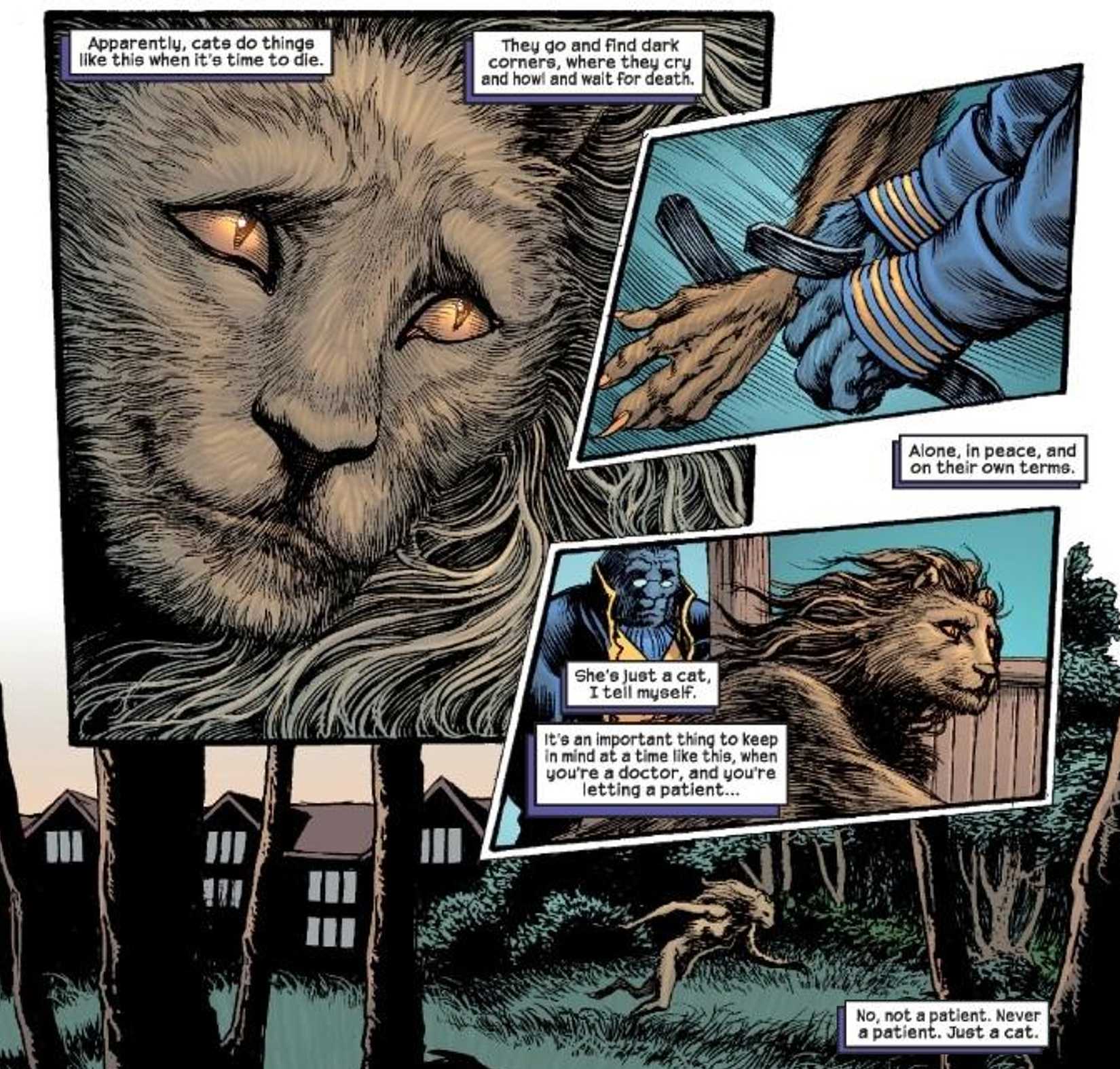 x-men's beast discovers a mutant cat