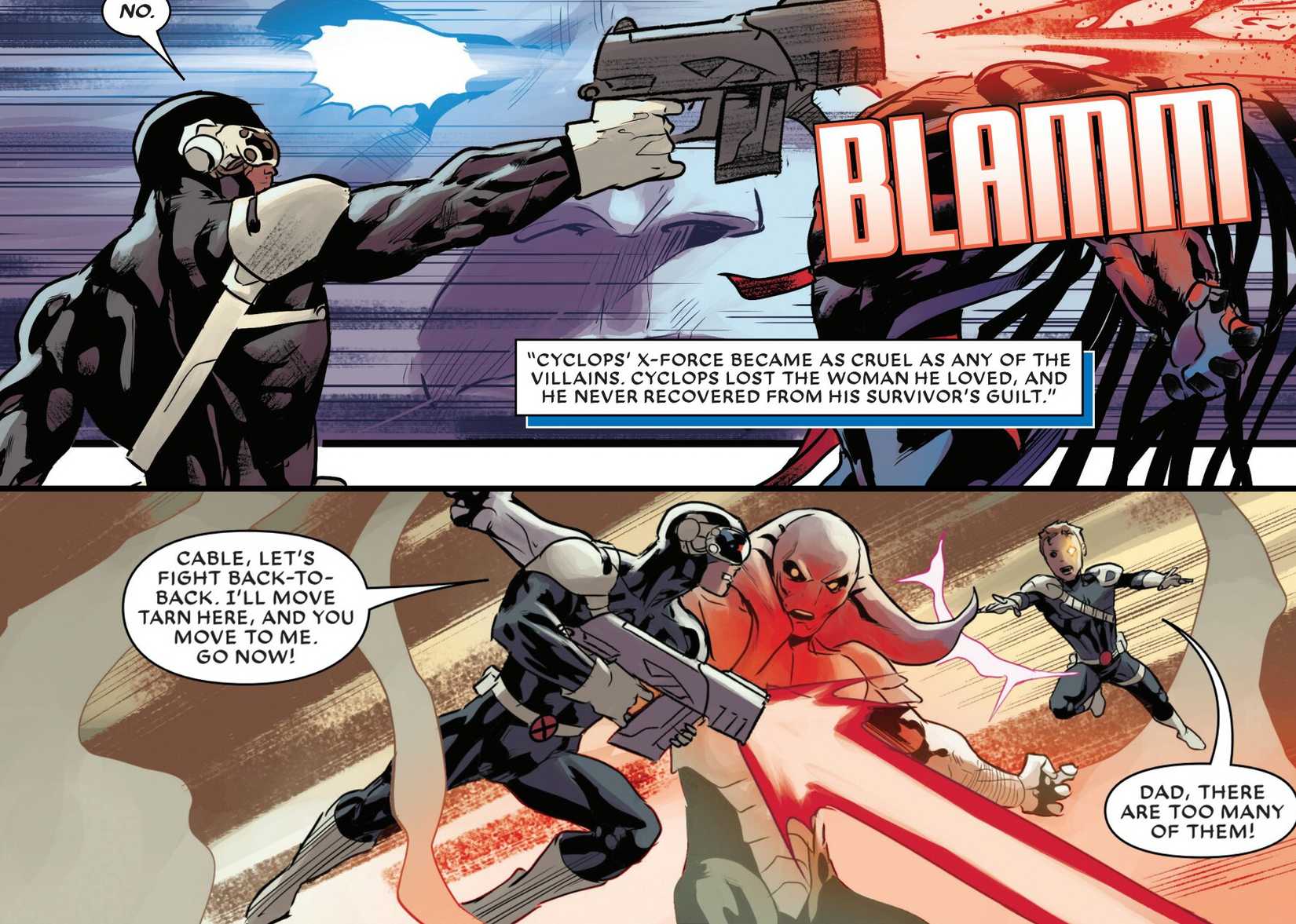 x-men's cyclops channeling powers through gun
