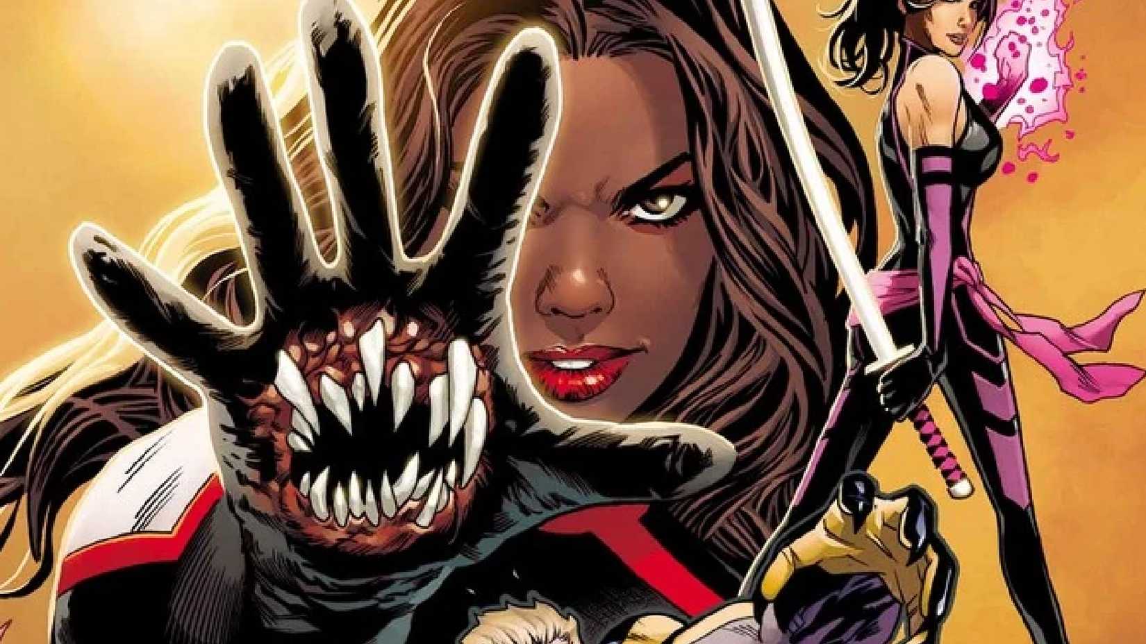 x-men's monet with a mouth in her hand from brother emplate