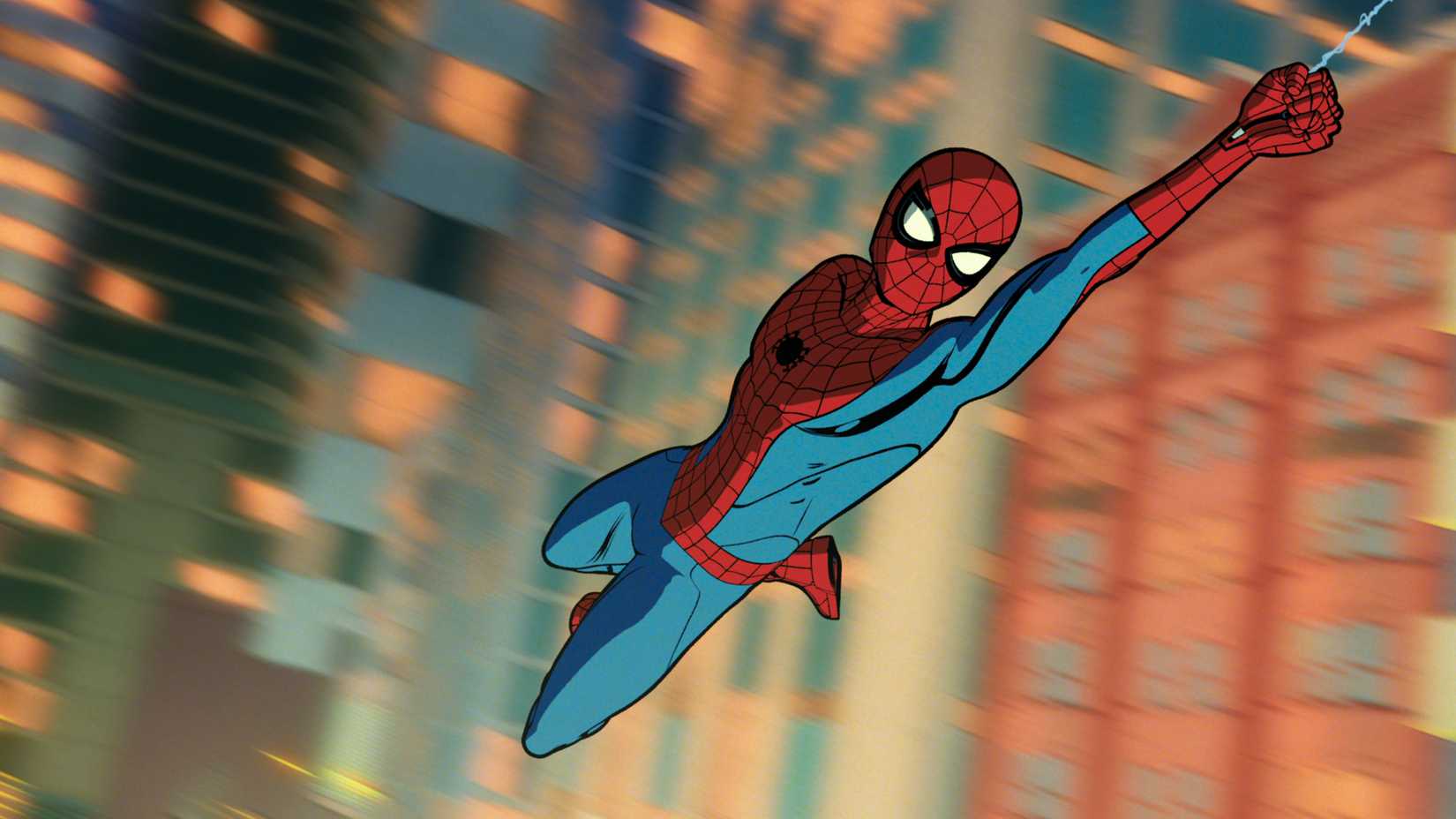 Spidey swinging in Your Friendly Neighborhood Spider-Man