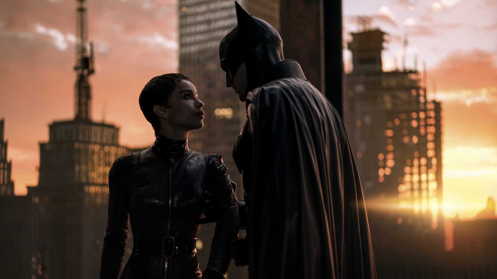 Zoë Kravitz and Robert Pattinson in The Batman