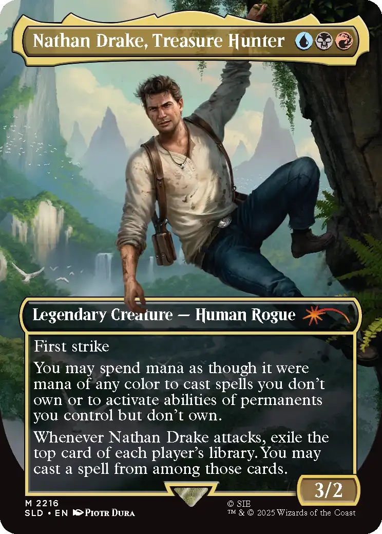 Nathan Drake MTG Secret Lair Card