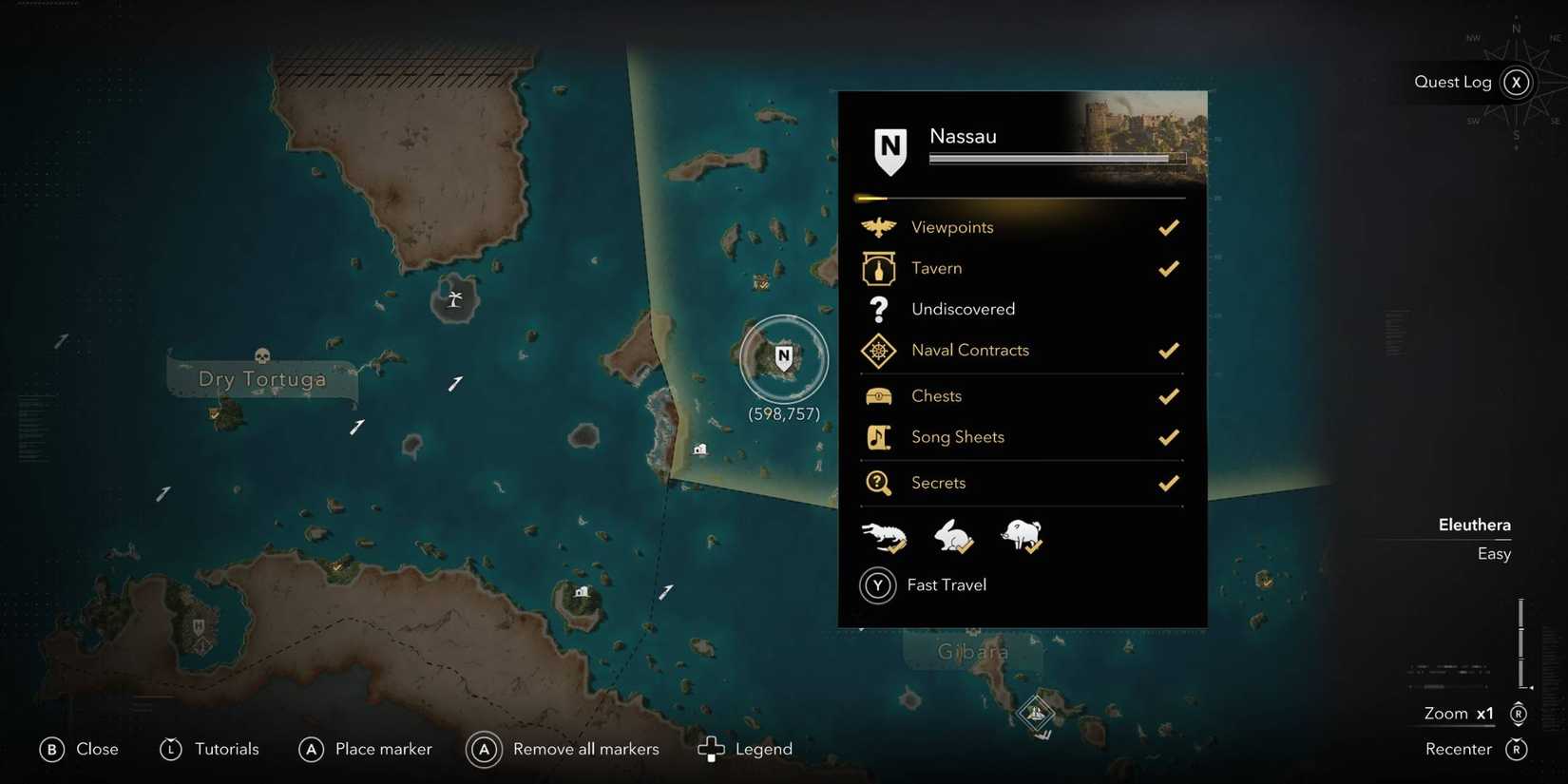 Black Flag Resynced fast travel point in Nassau