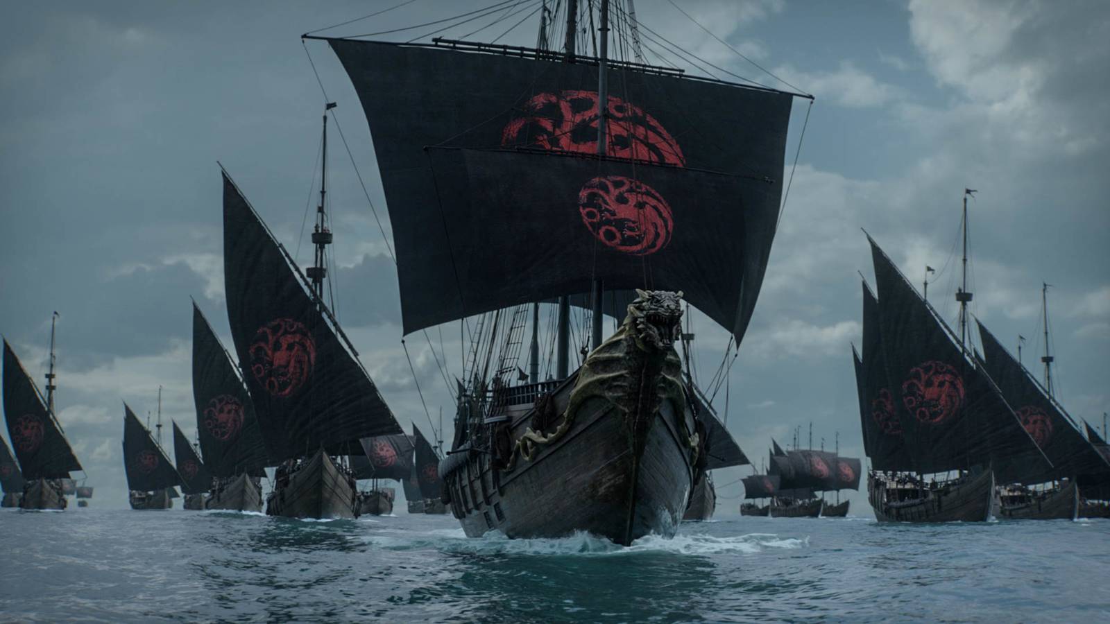 Game of Thrones Targaryan ships crossing to Westeros