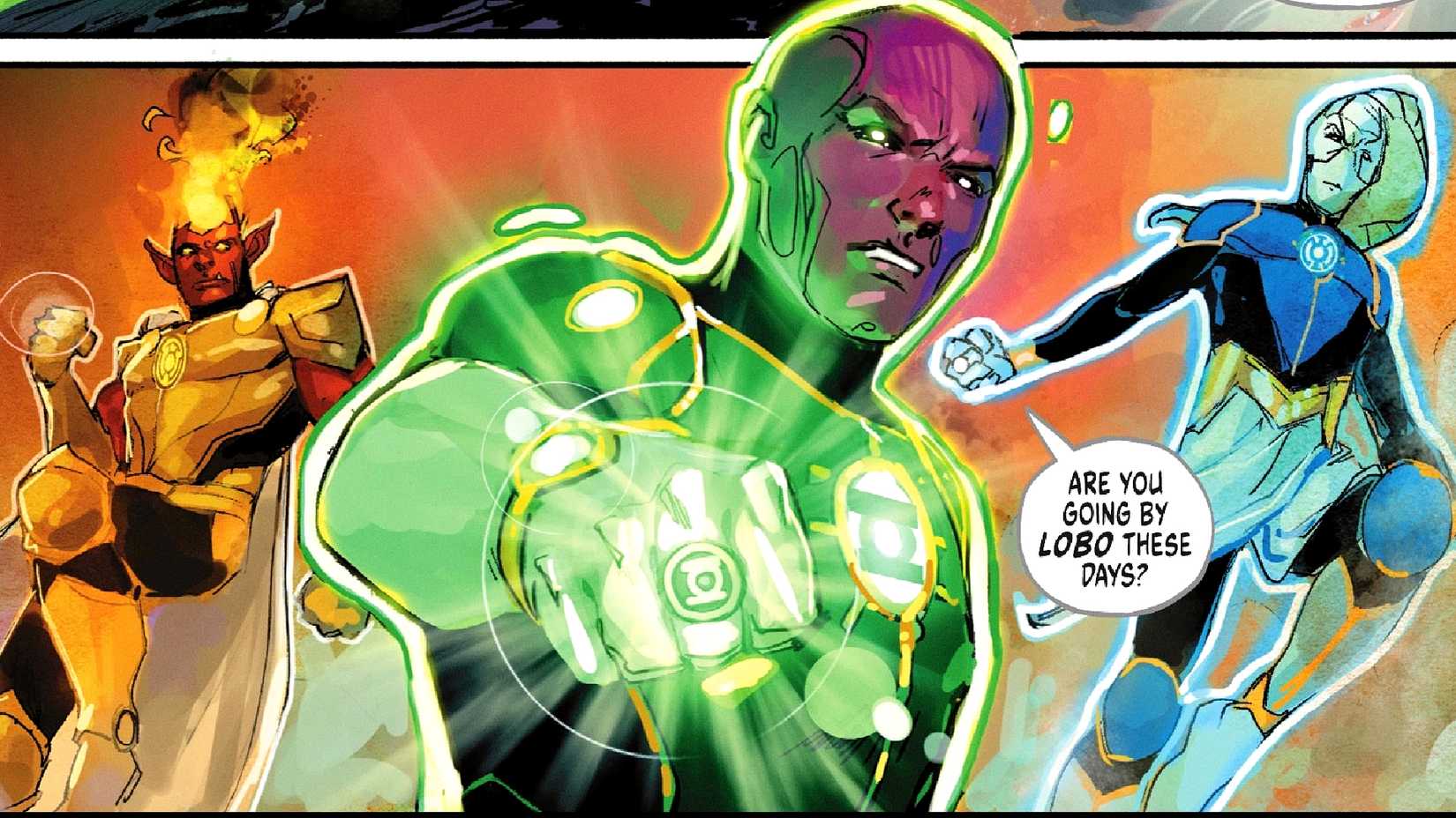 Abin Sur leads a team of Lanterns in Supergirl Survive #2