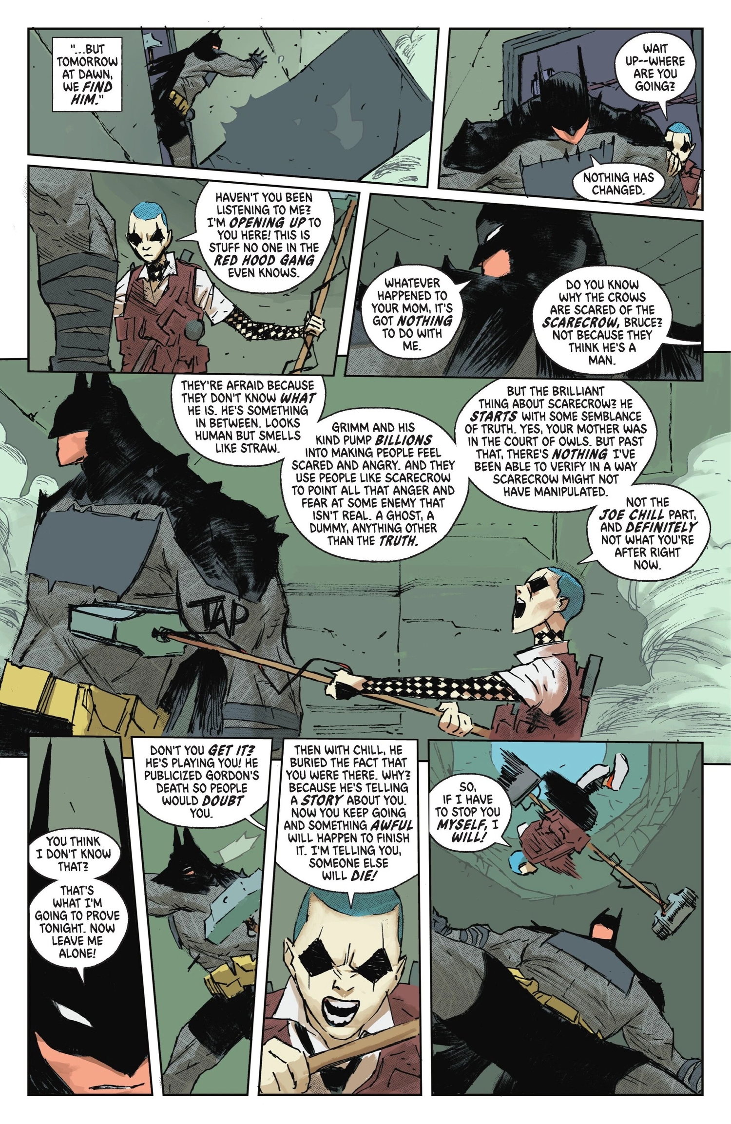 absolute batman 22 harley quinn scarecrow straw man