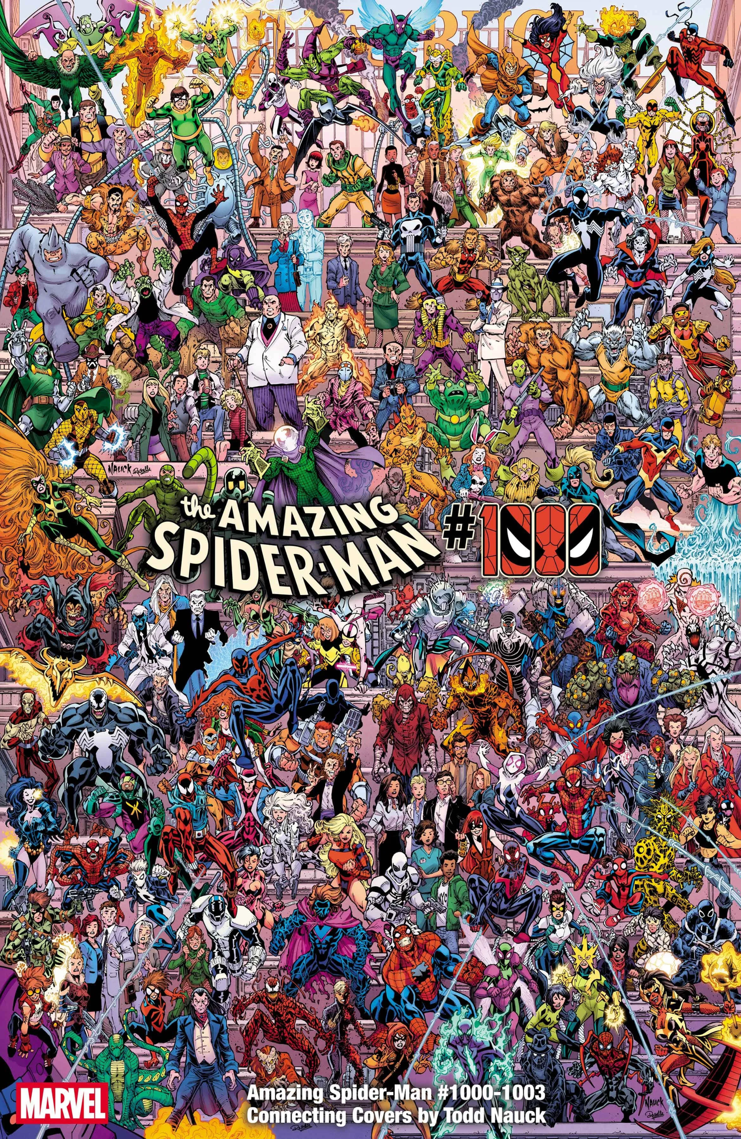 amazing spider-man 1000 todd nauck variant connecting cover