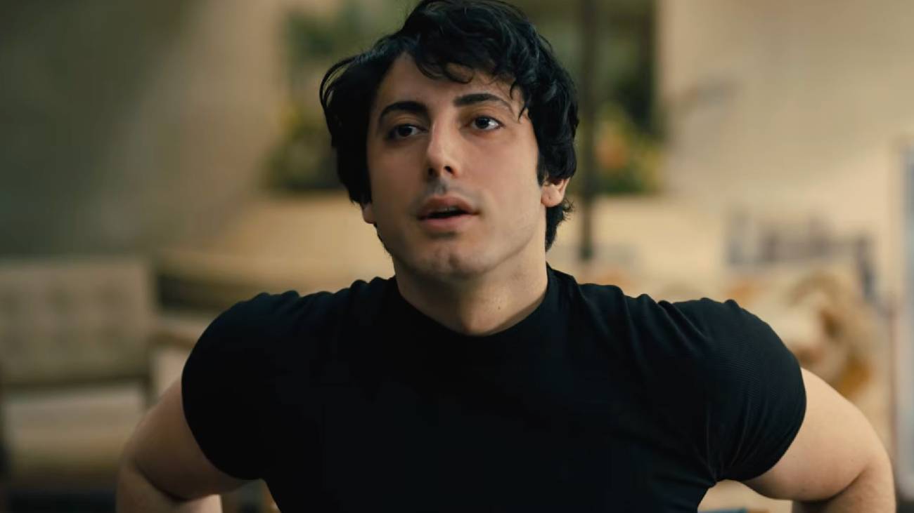 Anthony Ippolito looks up as Sylvester Stallone in I Play Rocky