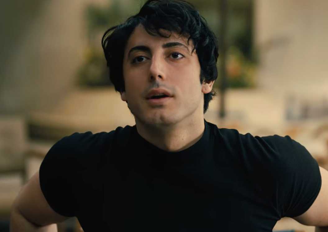Anthony Ippolito looks up as Sylvester Stallone in I Play Rocky