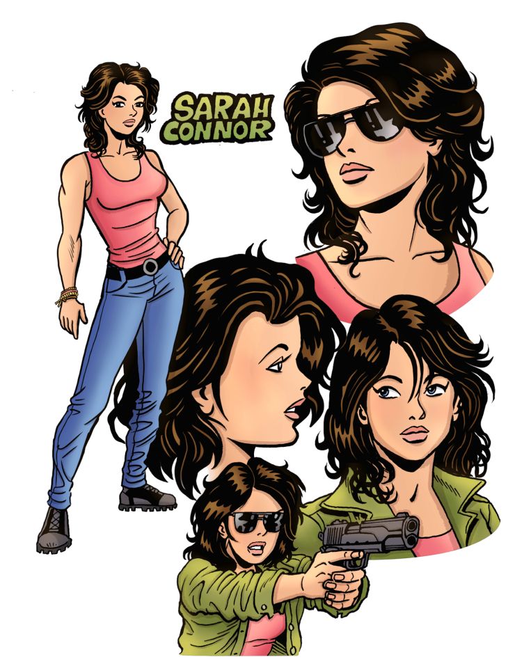 Archie vs Terminator's Sarah Connor concept art